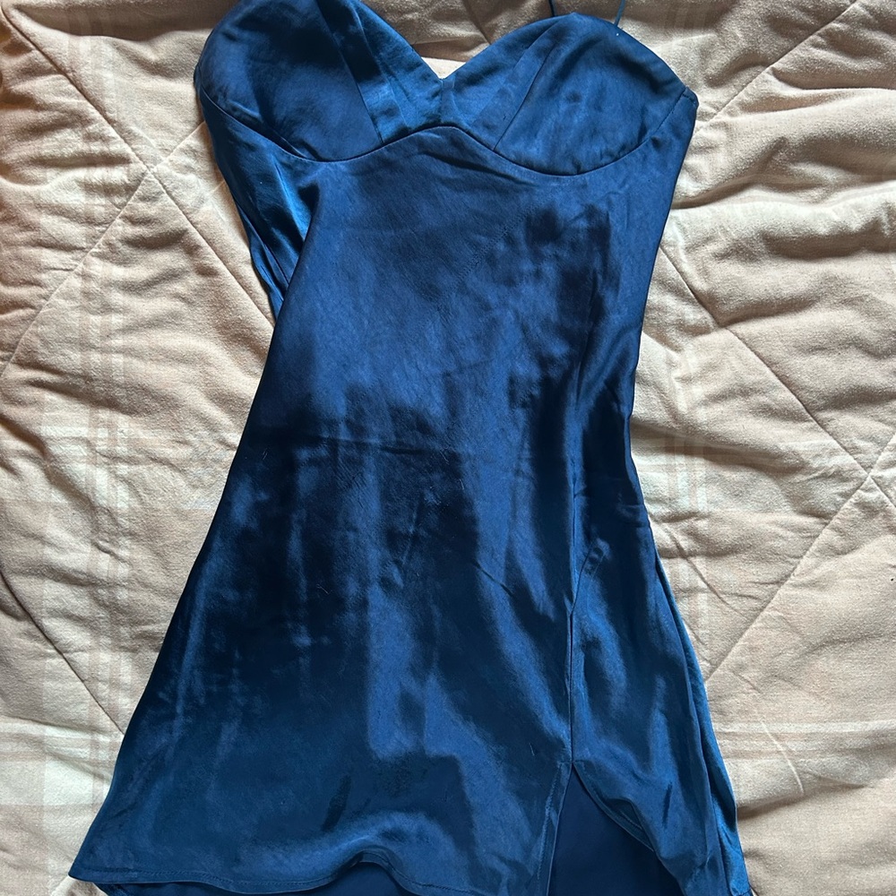 Hello Molly Blue Slip Dress